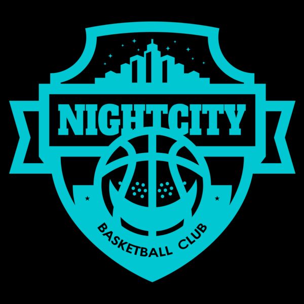 Night city Basketball club logo template Thumbnail